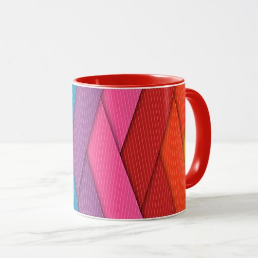Mug rayures Abstraites, colorées, (Devant droit)