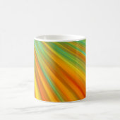Mug rayures Abstraites rouge jaune orange vert sur ble (Centre)