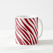 Mug Rayures Animales Zèbre Rouge Tendance (Devant droit)