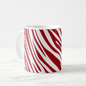Mug Rayures Animales Zèbre Rouge Tendance (Devant gauche)