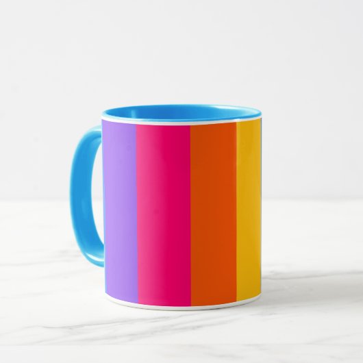 Mug Rayures arc-en-ciel (Devant gauche)