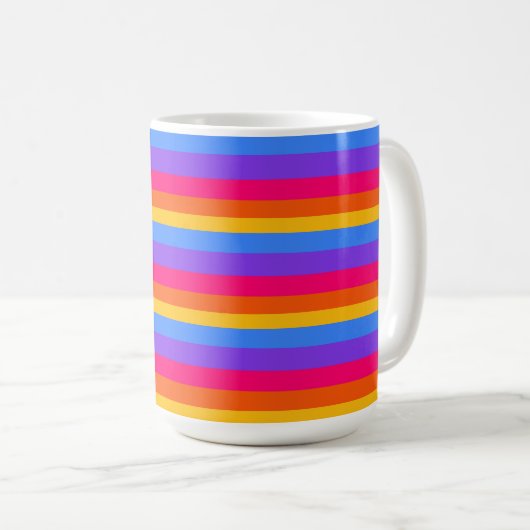 Mug Rayures arc-en-ciel (Devant droit)
