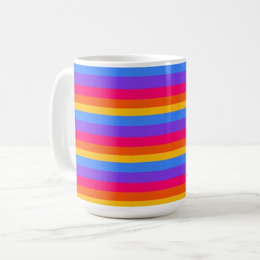Mug Rayures arc-en-ciel (Devant gauche)