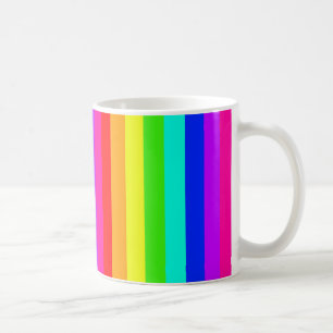Mug rayures arc-en-ciel barres colorées