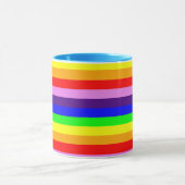 Mug Rayures arc-en-ciel horizontales classiques et col (Centre)
