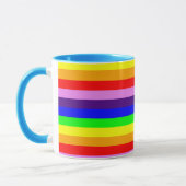 Mug Rayures arc-en-ciel horizontales classiques et col (Gauche)