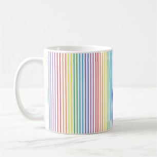 Mug Rayures arc-en-ciel verticales en contour