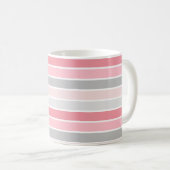 Mug Rayures aux teintes de rose (Devant droit)