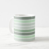 Mug Rayures aux teintes de vert (Devant gauche)
