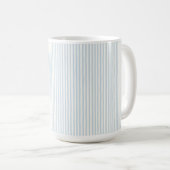 Mug Rayures Blanc Bleu Clair (Devant droit)