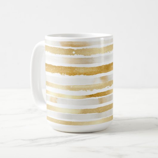 Mug Rayures blanches dorées (Devant gauche)