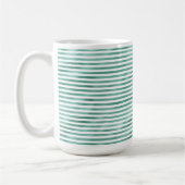 Mug Rayures Blanches Vert Glam (Gauche)