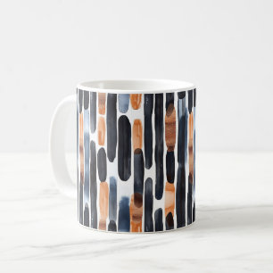 Mug Rayures bleu marine rouille orange