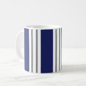 Mug Rayures Bleues et Blanches Côtières (Devant gauche)