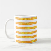 Mug Rayures Bokeh Orange Et Blanc (Gauche)