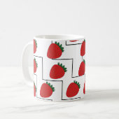 Mug Rayures Chevron Fraise (Devant gauche)
