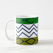 Mug Rayures Chevron Vertes Géométrique (Gauche)