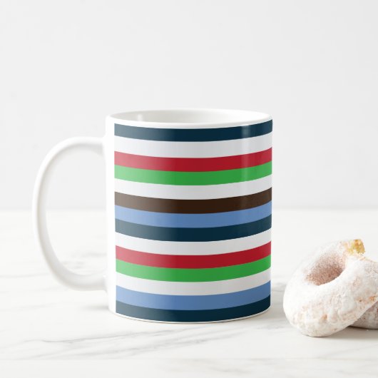 Mug Rayures Colorées (Avec donut)
