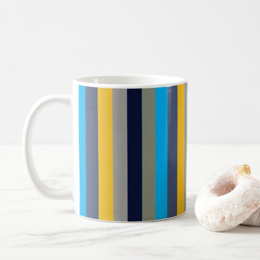 Mug Rayures Colorées  (Avec donut)