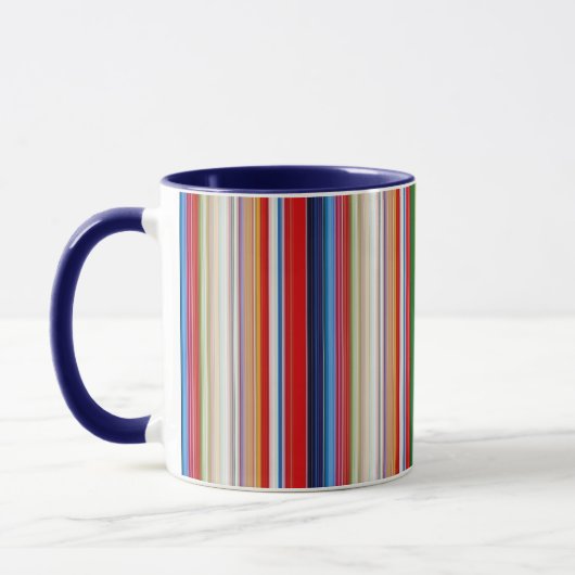 Mug Rayures colorées chaudes (Gauche)
