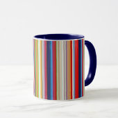 Mug Rayures colorées chaudes (Devant droit)