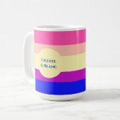 Mug Rayures Colorées Été- (Devant gauche)