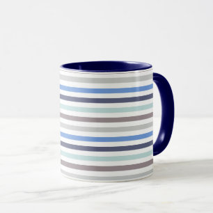 Mug Rayures Colorées Froides et Neutres