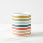 Mug Rayures Colorées Nom Personnalisé (Centre)