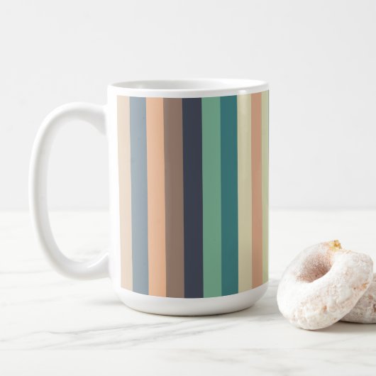 Mug Rayures Colorées Tendances (Avec donut)