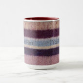 Mug rayures colorées tricoté à la main motif (Centre)