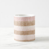 Mug Rayures Crème Beige Rose (Centre)