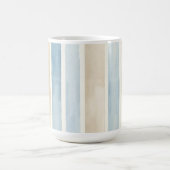 Mug Rayures Crème Bleu de Plage (Centre)