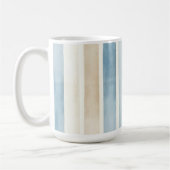 Mug Rayures Crème Bleu de Plage (Gauche)