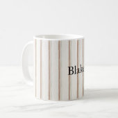 Mug Rayures crème marron (Devant gauche)