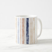 Mug Rayures Crème Marron Bleu (Devant droit)