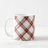 Mug Rayures crème vert rouge (Gauche)