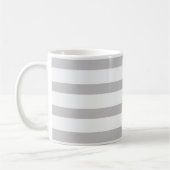 Mug Rayures de bonbon grises blanches (Gauche)