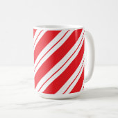 Mug Rayures de bonbons à la menthe de Noël (Devant droit)