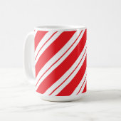 Mug Rayures de bonbons à la menthe de Noël (Devant gauche)