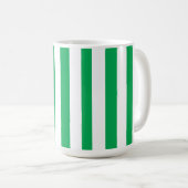 Mug Rayures de cabane vertes et blanches (Devant droit)