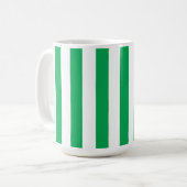Mug Rayures de cabane vertes et blanches (Devant gauche)