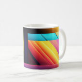 Mug Rayures de coucher de soleil néon (Devant droit)