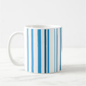 Mug Rayures de couleur de plage bleue (Gauche)