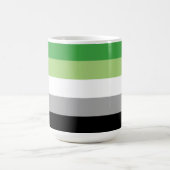 Mug Rayures de fierté aromantique (Centre)
