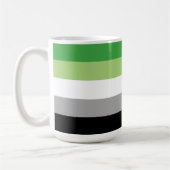 Mug Rayures de fierté aromantique (Gauche)