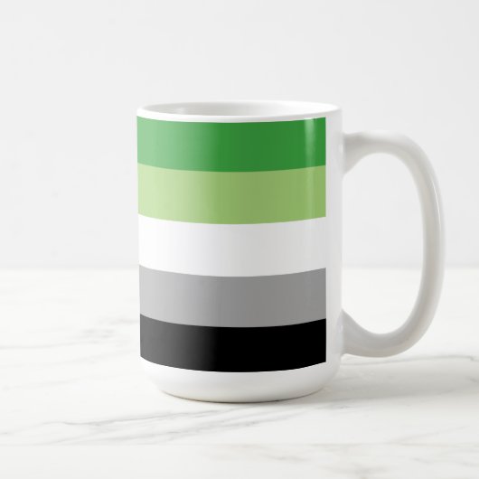 Mug Rayures de fierté aromantique (Droite)
