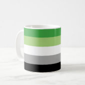 Mug Rayures de fierté aromantique (Devant gauche)