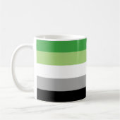 Mug Rayures de fierté aromantique (Gauche)