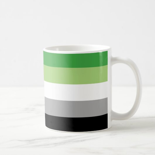 Mug Rayures de fierté aromantique (Droite)
