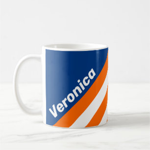 Mug Rayures de grande ville vintage avec nom